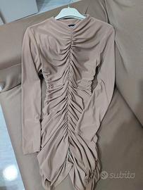 Miniabito beige/nude