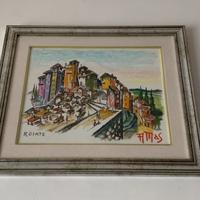 Quadro borgo di Roiate