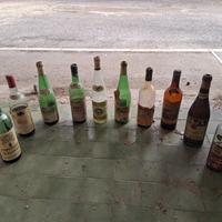 Lotto 10 bottiglie di vino antiche vuote