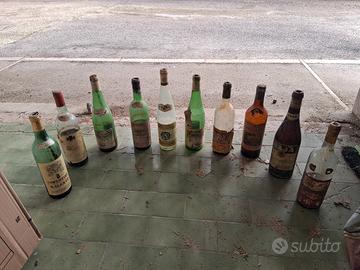 Lotto 10 bottiglie di vino antiche vuote