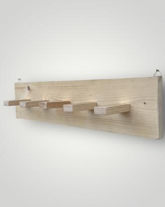 Porta testiere/cavezze da parete in legno