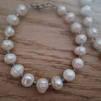 Collana, bracciale e orecchini perle di fiume