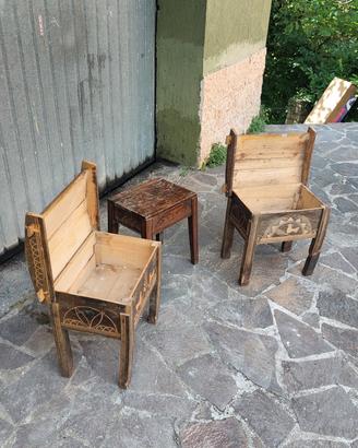 Coppia Antiche Arche Fine 800 e sgabello