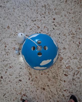 lampadario ikea blu con nuvole