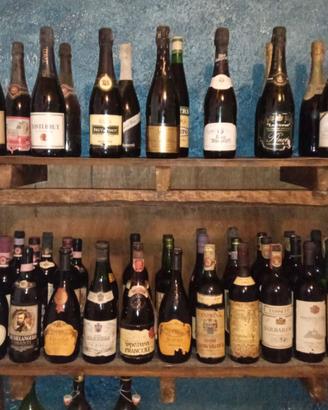 Lotto bottiglie di vino da collezione