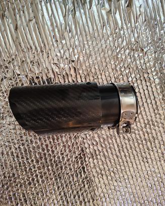 terminale con fascetta stile carbonio x 63mm