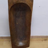 Antica Madia Trogolo in Legno Scavato a Mano 96cm