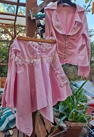 completo gonna giacca rosa Diamond Xl