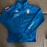 Felpa Pile da sci Kappa FISI blu azzurro Italia L