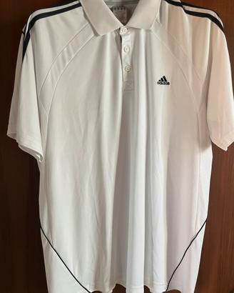 Polo Adidas ClimaCool - Bianca e Nera - Taglia XL