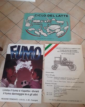 3 manifesto pannello didattico vintage 