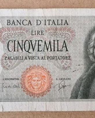 CINQUEMILA 5000 LIRE COLOMBO 1° TIPO UNA CARAVELLA