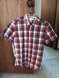 Camicia a quadri rossa e blu, taglia M