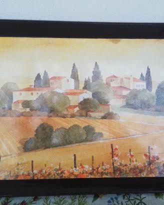 Vassoio in legno con stampa Roma