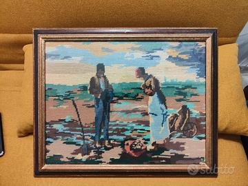 Quadro Punto a Croce 40x50cm, con cornice legno