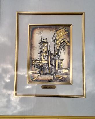 Quadro Udine in argento castello p.liberta