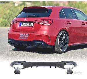 DIFFUSORE MERCEDES CLASSE A W177 18- AMG NERO LUCI