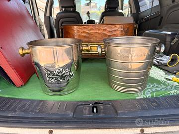 Secchielli per il ghiaccio vintage da Champagne
