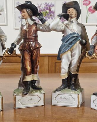 Statuine 4 moschettieri in Capodimonte