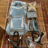 Sedia ufficio gaming con poggiapiedi