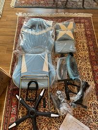 Sedia ufficio gaming con poggiapiedi