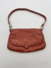 Borsa a spalla vintage in pelle marrone Y2k