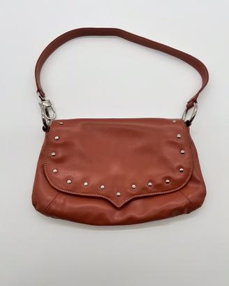 Borsa a spalla vintage in pelle marrone Y2k
