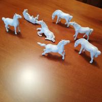 set 7 cavallini bianchi