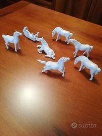 set 7 cavallini bianchi