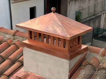 Comignolo/cappello per camino in rame