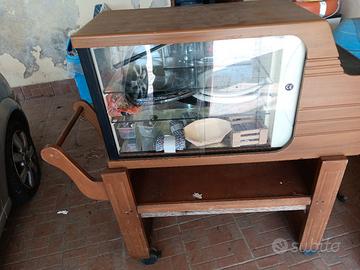 vetrina  frigo  con carrello