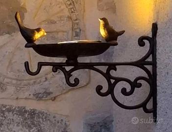 Mangiatoia da parete per uccellini con gancio