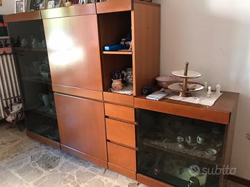 Soggiorno massello cigliegio e 2 divani a 2 posti