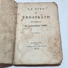 Libro Antico - 1815 La Vita di Erostrato - Verri