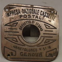 Placca cassetta postale anno 1955
