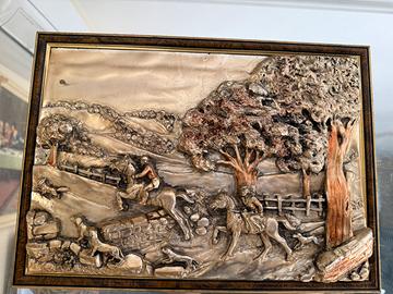 Quadro in argento e oro