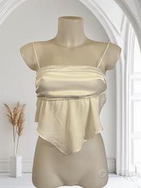 Maglia top crop bianco