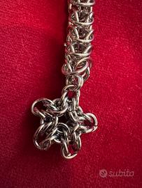Portachiavi/accessorio chainmail in acciao inox