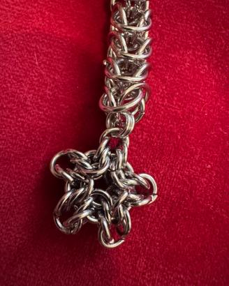 Portachiavi/accessorio chainmail in acciao inox