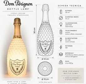 LAMPADA LED DOM PERIGNON – BOTTIGLIA CHAMPAGNE
