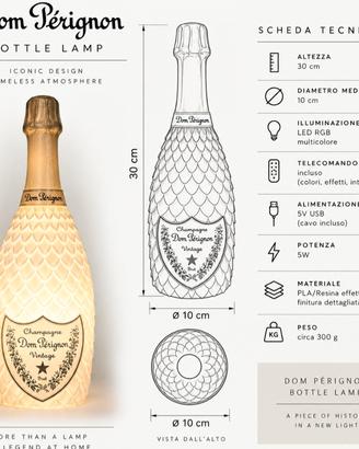 LAMPADA LED DOM PERIGNON – BOTTIGLIA CHAMPAGNE