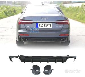DIFFUSORE AUDI A6 19-24 LOOK RS6 NERO LUCIDO