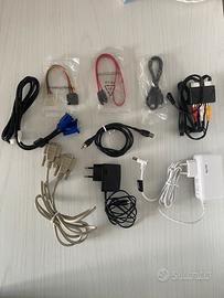 Lotto di cavi per pc e vari caricabatterie