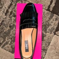 Mocassino Nero con Frange