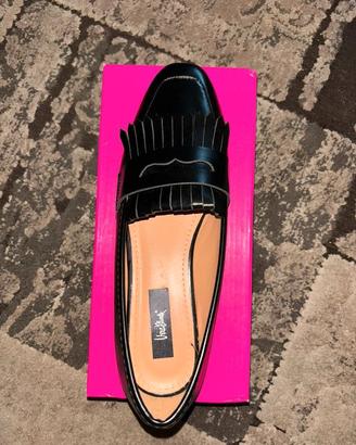 Mocassino Nero con Frange