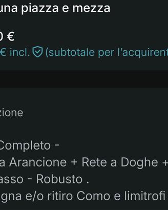 Letto a una piazza e mezza