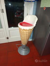 sgabello bimbo cono gelato vintage 