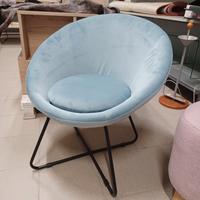 POLTRONCINA AZZURRINA+POUFF TONDO E QUADRO  ROSA