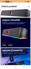 cassa per pc aux rgb trust come nuova