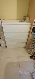 Ikea malm cassettiera con 5 cassetti bianco